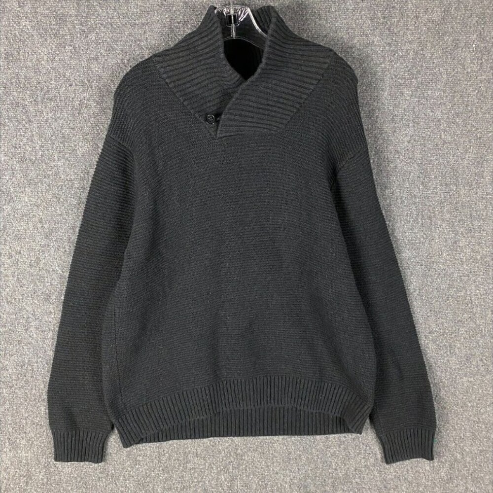 Outdoor Life Sweater‎ Men's XL Pullover Knitted Black Cotton Blend Adults